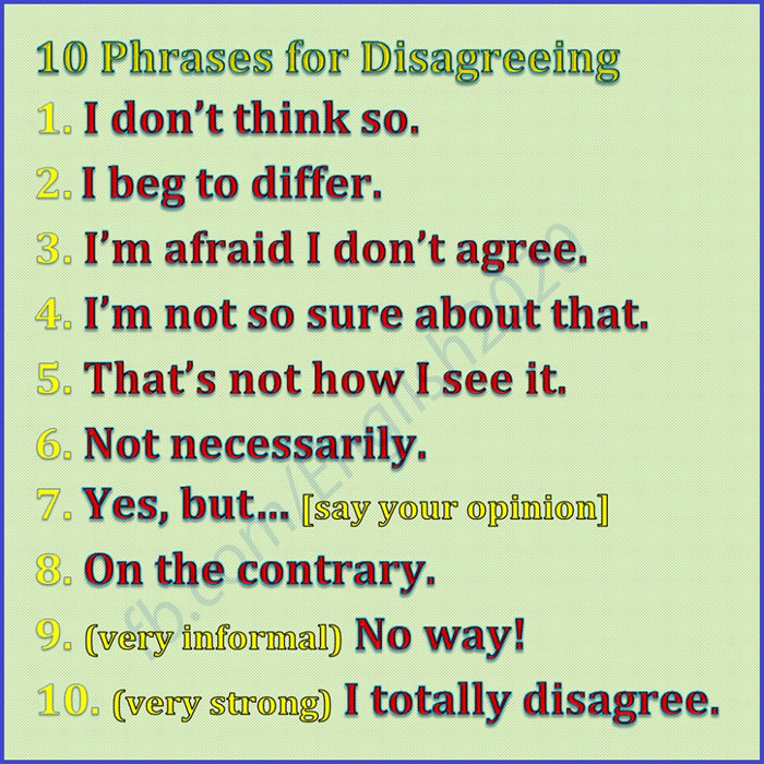 10-phrases-for-disagreeing-materials-for-learning-english