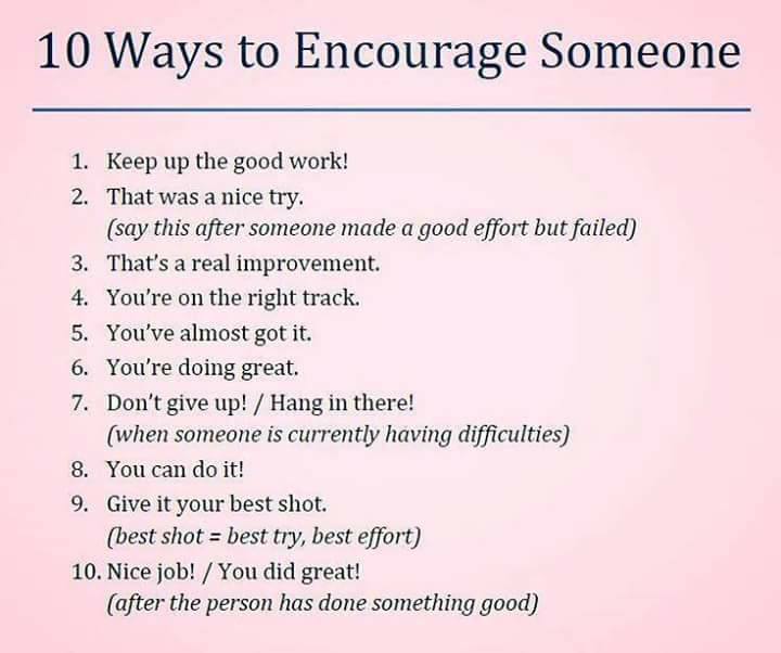 What To Say To Encourage Someone