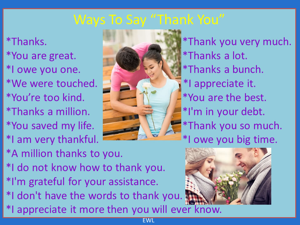 how to say thank you in nice way