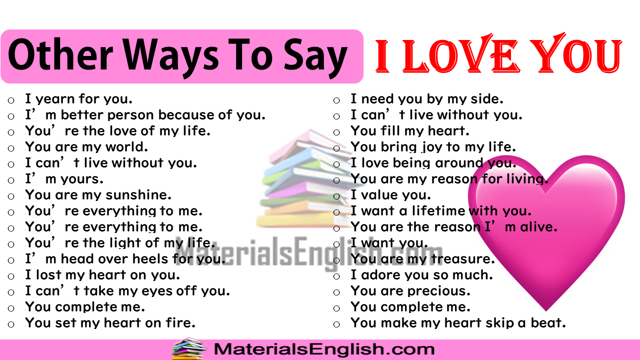 other ways of saying i love you