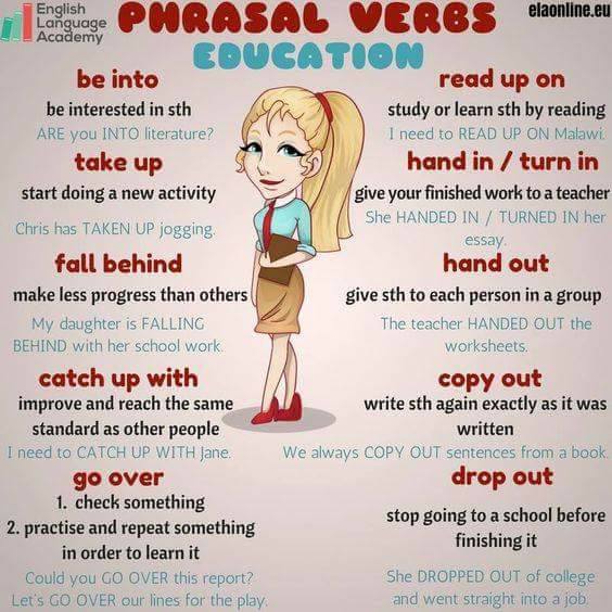 Phrasal Verbs Education Materials For Learning English