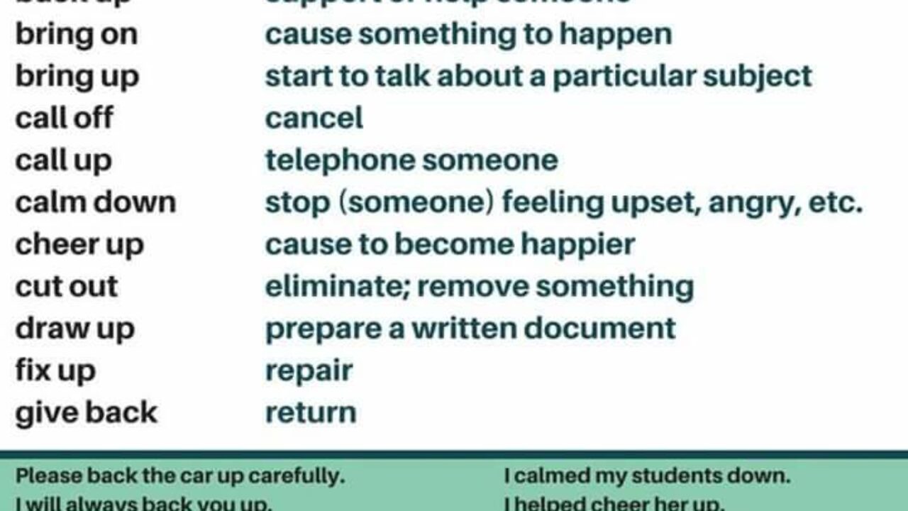 Separable Phrasal Verbs – Materials For Learning English