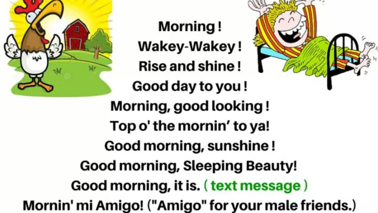 What Are The Other Words For Good Morning