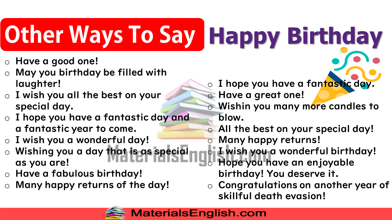 50 Creative Ways to Say Happy Birthday in English - ESLBUZZ