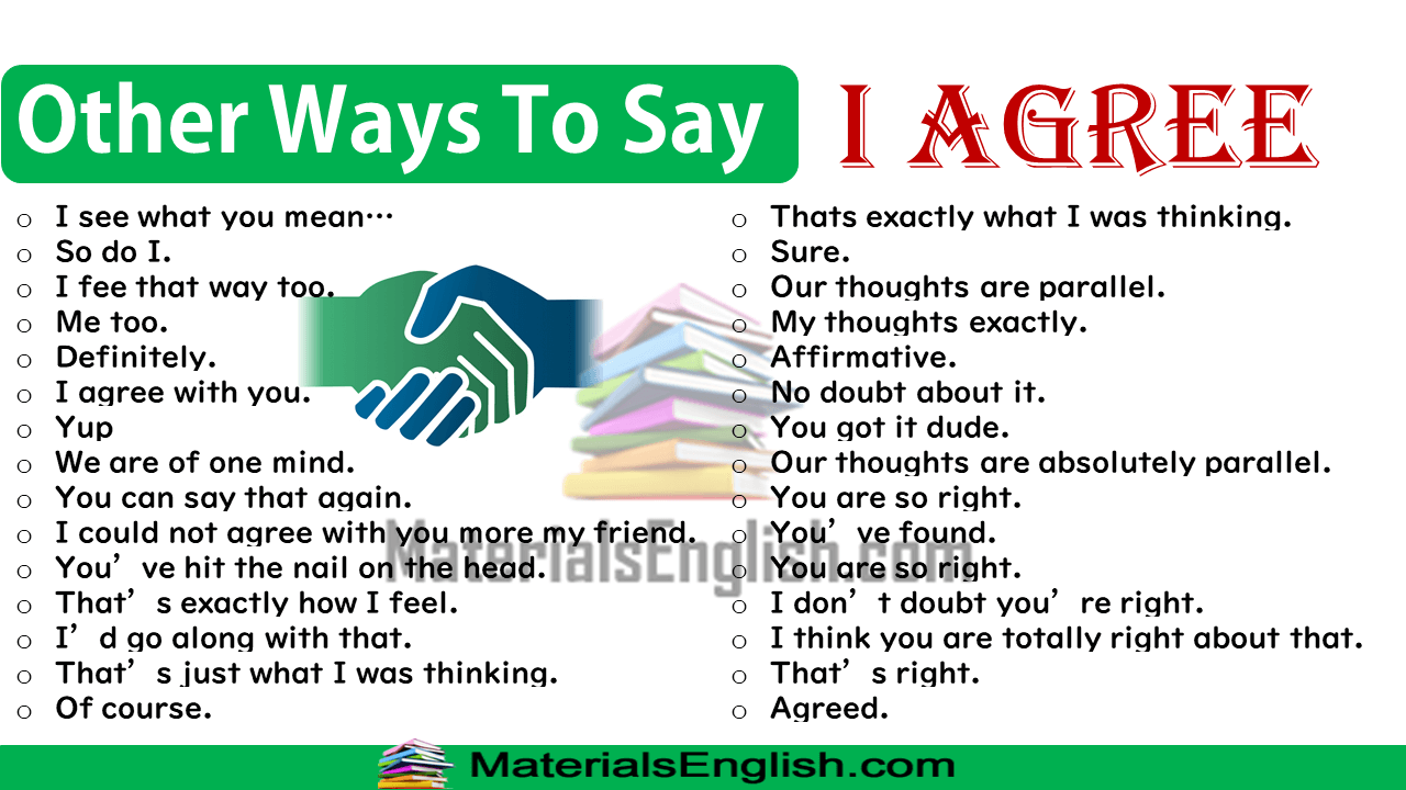 Other Ways To Say I AGREE