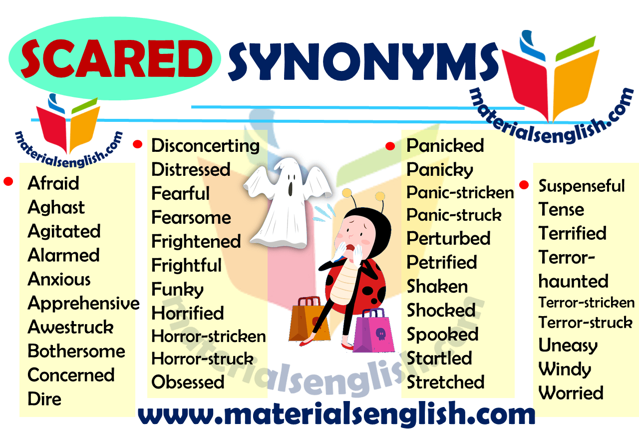 Other Ways To Say SCARED Materials For Learning English