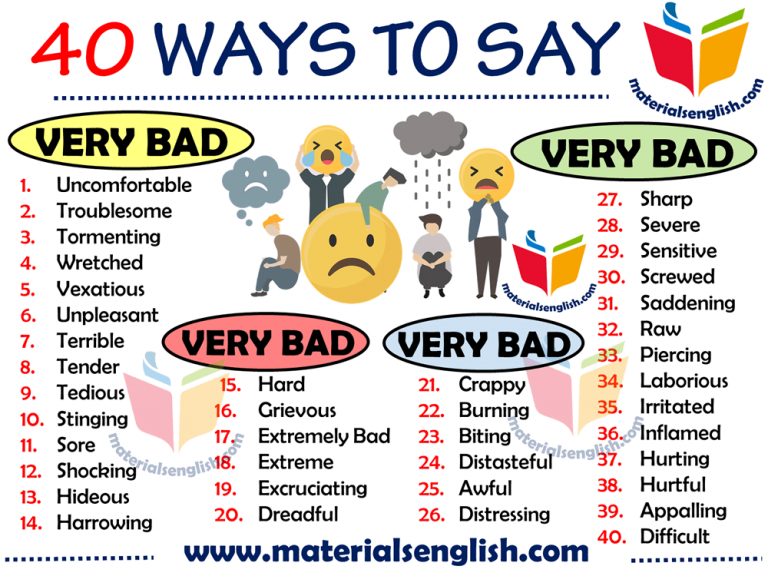 40-ways-to-say-very-bad-in-english-materials-for-learning-english